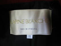 LAPINE BLANCHE ラピーヌ ブランシュ ウール コート 11 赤 ロング（B46）_画像7