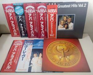 美品！ABBA アバ Greatest Hits Dancing Queen Vol.2 Earth Wind&Fire The Best LP レコード 8枚 帯付き 