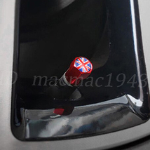 ■送料無料 イギリス 英国 国旗 エアバルブ 4個セット アルミ ユニオンジャック ロータス mini ミニ クーパー ホイール CR エアーバルブ 34_画像3