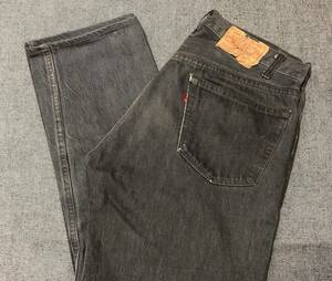 送料込み！80S米国製 LEVIS リーバイス501-0658 Rタブ 裾ユニオンスペシャル 先染めブラック 表記W33L32 ヴィンテージ