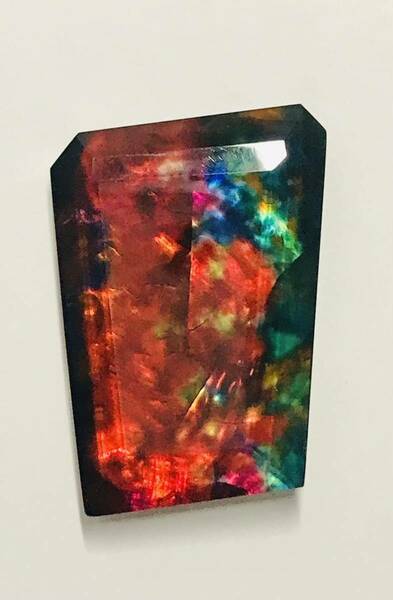 天然アンモライト 42.60Ct Ammolite 31.36mmx22.28mmx6.76mm 鑑定付き パワーストーン jewelry loose 北アメリカ産