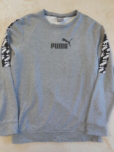 ★ＰＵＭＡ★長袖トレーナー★レア★肩にデザイン★グレー★サイズメンズＭ★プーマ★