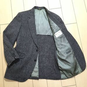 美品★大きいサイズ ハリスツイード ツイード ジャケット Harris Tweed クルミ釦 メンズ 秋冬 3L位 A224の画像1