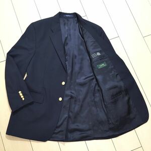 ラルフローレン 紺ブレザー Ralph Lauren ネイビー テーラード ジャケット メンズ 金釦 シングル 42R XL位 A281