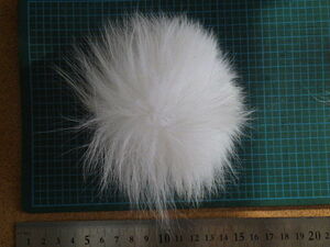 af201 FOX (arctic fox) tail　大容量　フォックステール　ナチュラル　ホワイト　 LLパック