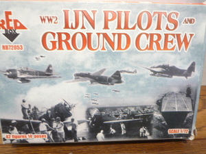 RED 1/72 WW2 IJN PILOTS & GROUND CREW 14poses 28figures