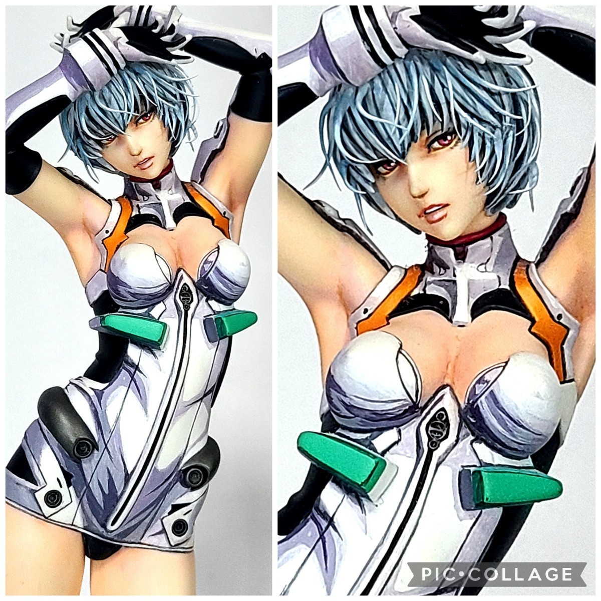 二次元リペイント綾波レイ塗装済み完成品顔の描き直し頭髪追加