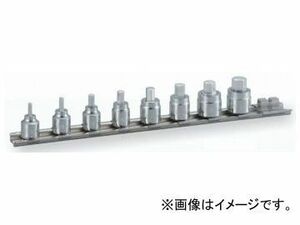 トネ/TONE 6.35mm（1/4”） ショートヘキサゴンソケットセット（ホルダー付） 8点 品番：HH208S