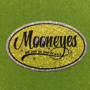 MOONEYES ラメ 楕円 ステッカー ムーンアイズ デカール シール moon eyes ミニレター 63円可 yokohama oval 紙製 プリズム メタルフレーク