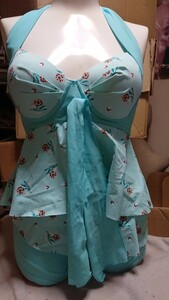 M1845◆タグ付き未使用品◆Crisp◆洋服感覚◆セレブなペパーミント系ビキニ◆9M