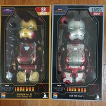 ハッピーくじ MARVEL IRON MAN THE INFINITY SAGA SP賞 400%ベアブリック IRON MAN Mark 85・LAST賞 400%ベアブリック IRON MAN Mark 5_画像1