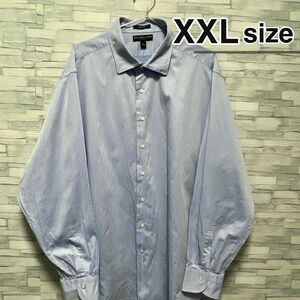 Saks Fifth Avenue　ドレスシャツ　長袖　XXL　水色　USA古着