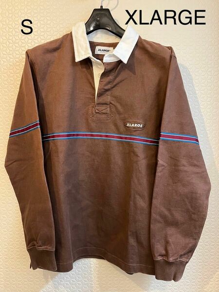 XLARGE ラガーシャツ 刺繍 エクストララージ S 長袖 シャツ ポロシャツ