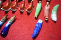 【H28】陶器製 箸置き 箸置 うちわ 琵琶 夏季スイカ 形色々 まとめて 約57個_画像7