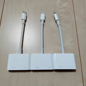 ジャンク品★送料無料★ 3個セット アップル Apple Lightning Digital AV Adapter MD826AM/A