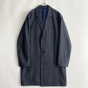 [ ultimate beautiful goods ]MARKAWARE -MINIMALIST COAT- size/3 (tb)ma-ka wear Mini ma list coat Denim wool Cesta - wool jacket 