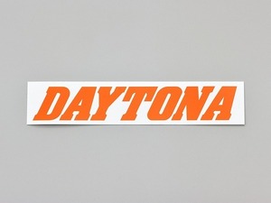 デイトナ 21268 DAYTONA ステッカー 白/オレンジ(文字) 150mm×30mm 角ステッカー ロゴ シール