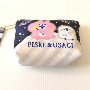 NEW!! 台湾限定!!★即決♪ 正規品!! カナヘイの小動物 ピスケ＆うさぎ ボールチェーン付き 三角ミニポーチ どちらでも1個♪の画像1