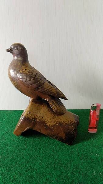 備前焼 木村陶峰作 瓦鳩
