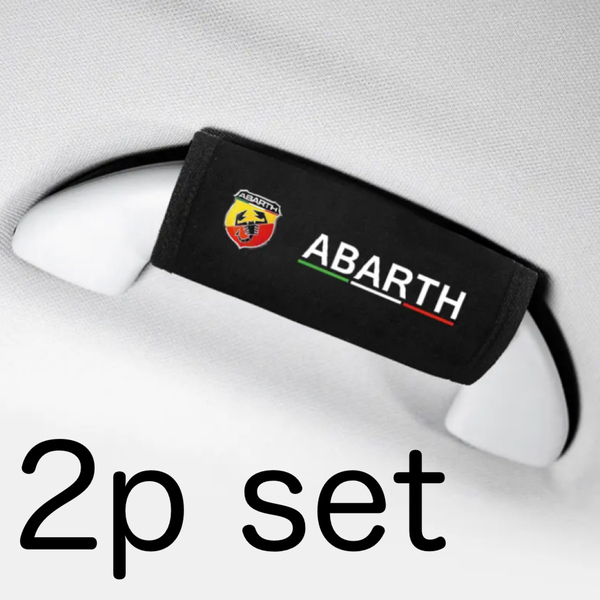2個セット 送料無料 ABARTH アシストグリップ カバー アバルト ルーフハンドルカバー フィアット FIAT アクセサリー 内装品 アウトビアンキ