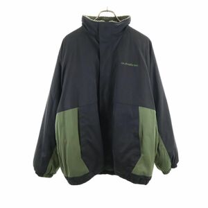 クイックシルバー リバーシブル アウトドア ジャケット L ブラック Quiksilver 無地×ボア メンズ 240114