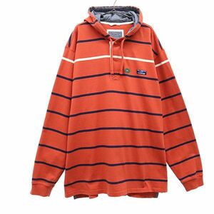 未使用 エルエルビーン アウトドア ボーダー 長袖 ラガーシャツ XXL L.L.Bean ポロシャツ パーカー ビッグサイズ メンズ 240117