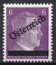ドイツ第三帝国占領地 普通ヒトラー(Osterreich)加刷切手 6pf_画像1