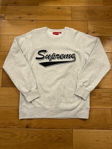 Supreme Brush Script Crewneck Ash Gray L シュプリーム アッシュグレー　クルーネック