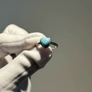 天然石ラリマーリング（ブルーペクトライト）指輪フリーサイズ
