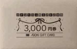 イオンモール　株主優待 3000円分 イオンギフトカード 3000 