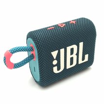 JBL ポータブルスピーカー Bluetoothスピーカー ブルーピンク 限定カラー 防水 JBLGO3BLUP 美品 通電確認済 電化製品 機器 fe ABC2_画像1