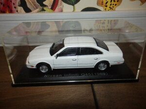 国産名車コレクション 1/43 日産 インフィニティ nissan infiniti Q45 白 1989 旧車 クラシックカー ミニカー　MM3/B150