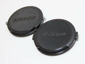 Nikon Snap-on Lens Cap 52mm　ニコン レンズキャップ 意匠違い ２種