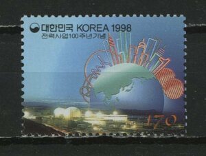 ∞韓国　1998年　電力100年　SC#1927　未使用NH　1種完