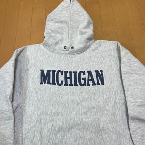 美品 Michigan チャンピオン リバースウィーブ パーカー USA製 ビンテージ 90s初期 Champion ミシガン