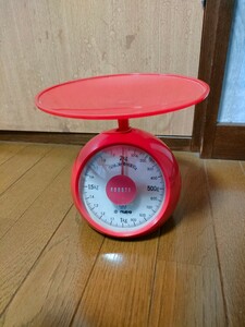  Kubota retro kitchen scale total . red 