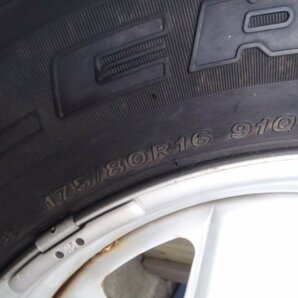 純正 背面 タイヤ ジムニー 6型 JB23W H18 4WD スペアタイヤ 175/80R16 BS 純正戻しにの画像3