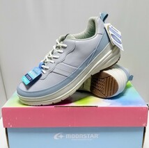 新品半額以下！即決あり【防水スニーカー25.0cm★定￥4,300★送80サイズ】moonstarムーンスター★ブルー★RPL202★福岡より_画像1