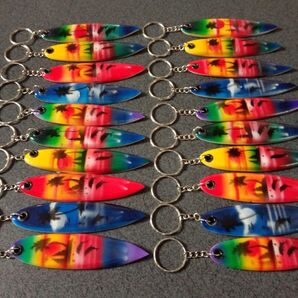 サーフボード/サーフィン●キーホルダー/20個●学校クラスの皆に●追加可能●ハワイ/Hawaii土産/お土産品