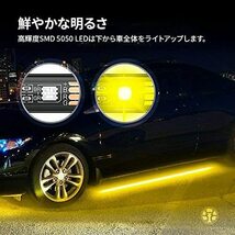 (A) RGB LED Mサイズ テープライト アンダーライト 4本セット サウンドセンサー 内蔵 防水 IP65 フラッシュ リモコン_画像3