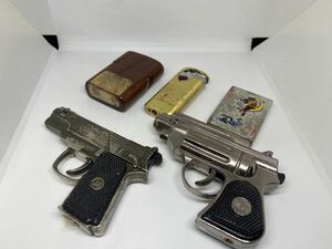 ～1円スタート～★ ライター おまとめ ★ ピストル型 ガスタイター 銃型 WGSTRN ARMS など 喫煙具 まとめ ライター 昭和 レトロ コレクター