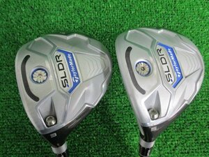 ☆中古処分価格☆ 左レフティFW2本セット！　テーラーメイド　SLDR　3W(15°)・5W(19°)　Tour AD MT-6(S)　カバー、レンチなし（桜店）