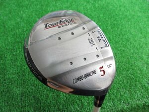 （中古フェアウェイウッド）Tour Edge EXOTICS 5W 18度 リシャフト品 ROMBAX F 7F09 フレックスS　(桜店）