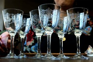 Baccarat Beauharnais ボアルネ 6本セット オールドバカラ クリスタルグラス ワイングラス アンティーク ビンテージワイングラスセット