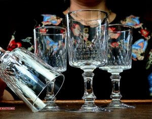 1900年前後頃 BACCARAT RICHELIEU 5本 グラスセット アンティーク オールドバカラ クリスタルグラスセット ビンテージワイングラス グラス
