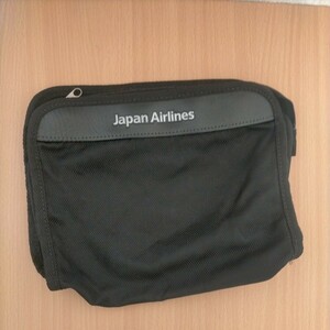 JAL 日本航空 アメニティポーチ ブラック Japan Airlines ポーチのみ 当時物 年代物 非売品
