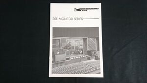 『RSL(ROGERSOUND LABS)ロジャーサウンド・ラボ RSL MONITOR SERIES(スピーカー)総合カタログ 1986年12月』RSL260/RSL2800/RSL-3800