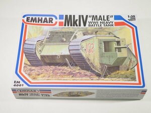 ☆A8635☆未組立★EMHAR エマー 1/35 WW1 イギリス マークIV 雄6ポンド砲搭載 菱形戦車 Mk.Ⅳ MALE