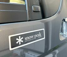 snow peak スノーピーク ロゴ　メタリック マグネット ステッカー　メタリック(シルバー&ブラック) 大_画像4