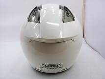 【送料無料】外観良品 SHOEI ショウエイ J-FORCEⅢ J-FORCE3 Jフォース3 CRYSTAL WHITE クリスタルホワイト Lサイズ ジェツトヘルメット_画像4